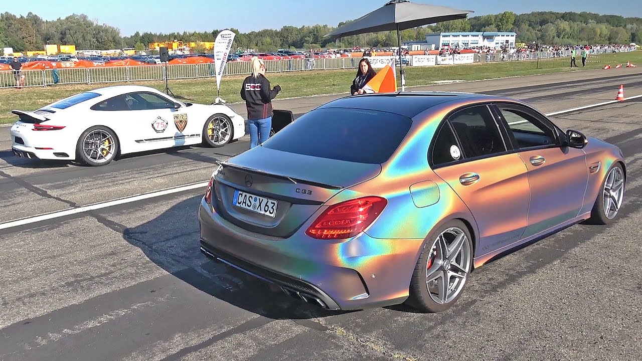 Mercedes-AMG C63S AMG vs Porsche 911 Carrera T
