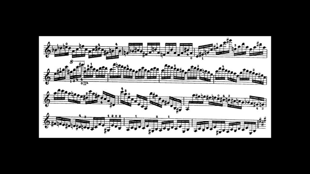 Niccol&ograve; Paganini - Caprice for Solo Violin, Op. 1 No. 5 (Sheet Music)
