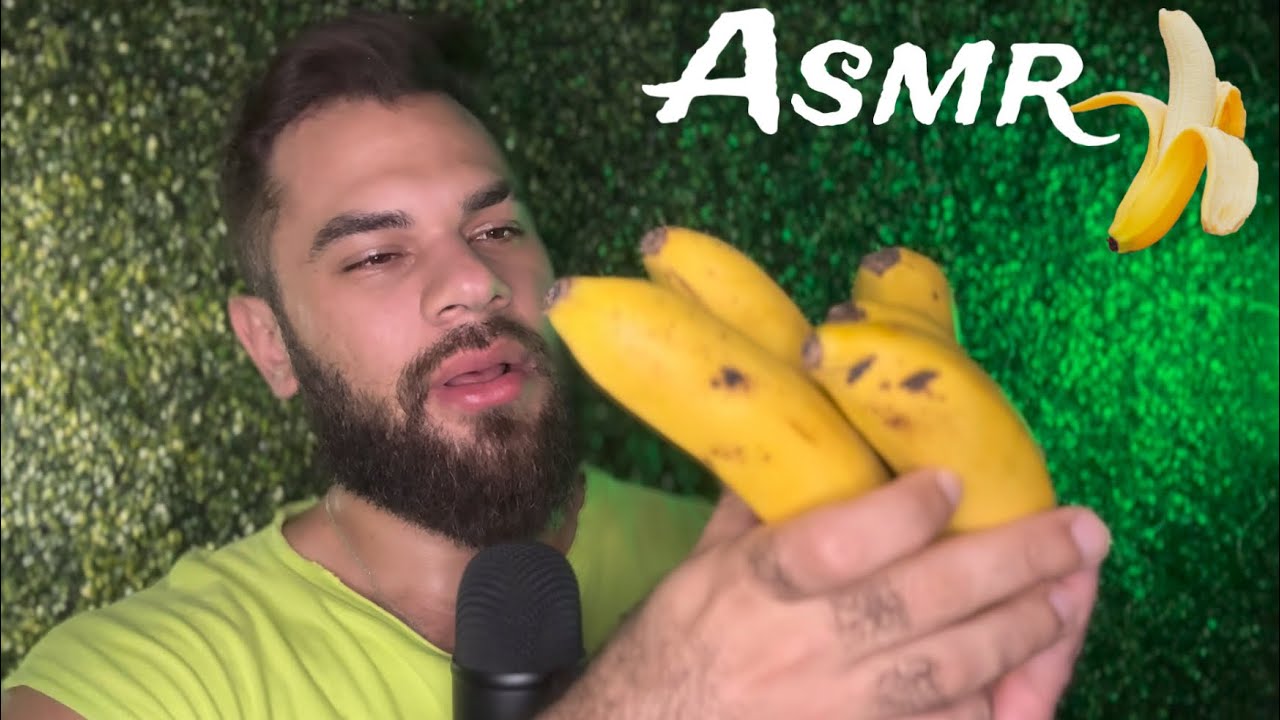 ASMR MUKBANG COMENDO BANANA COM SONS DE BOCA SUCULENTO