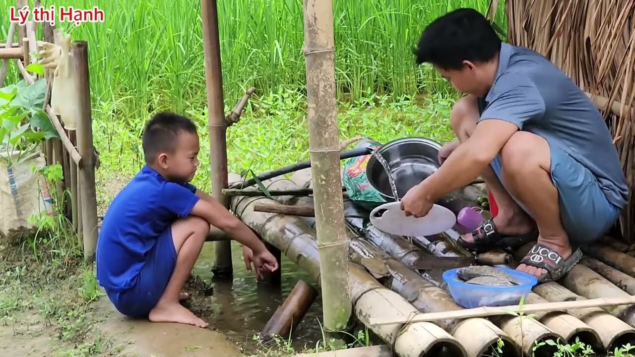 Full video : 20 Days Together with my husband, we build our daily life in our simple bamboo house