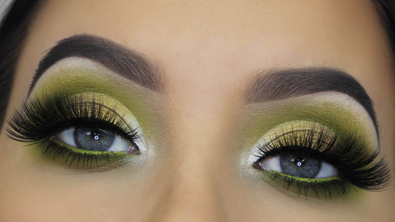 Green Half Cut Crease Makeup Tutorial
