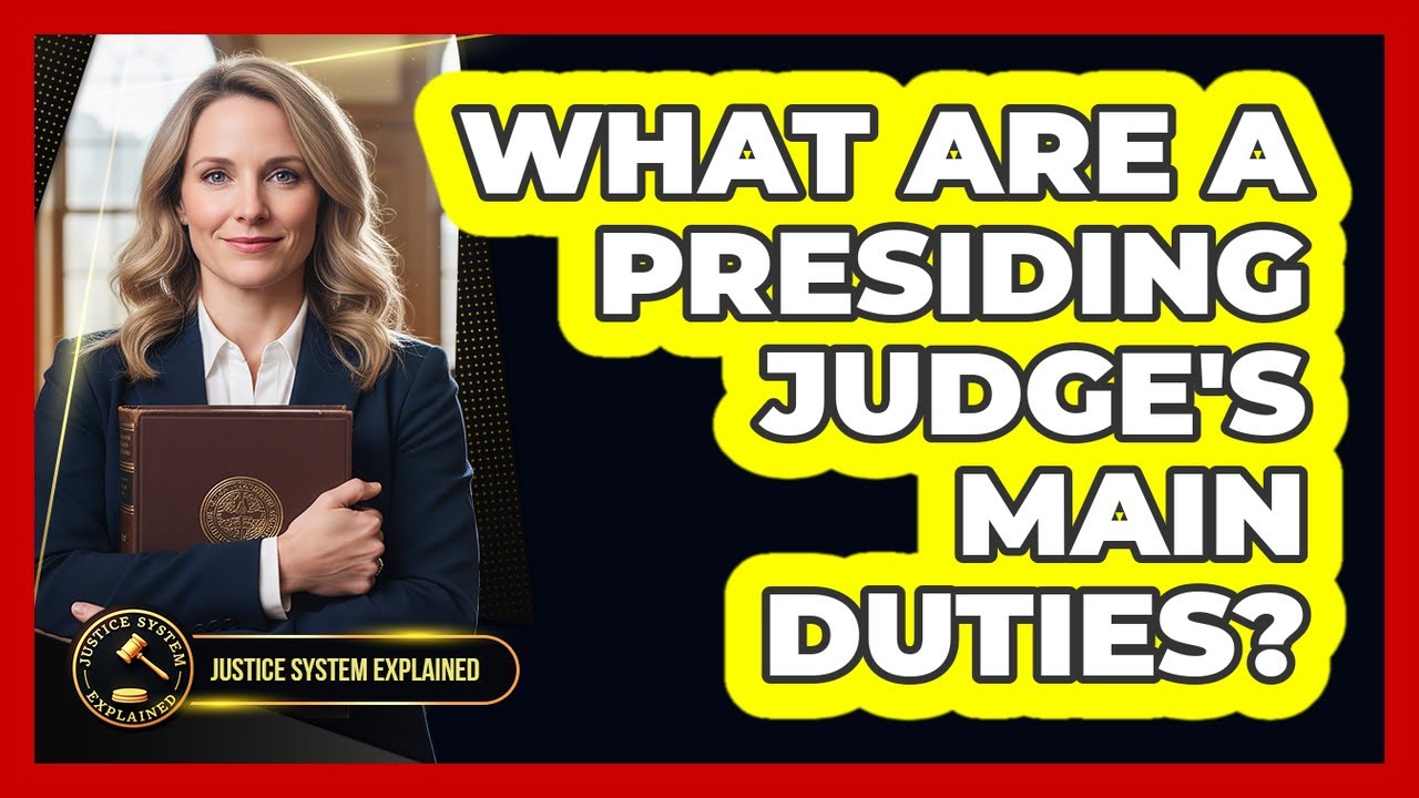 What Are a Presiding Judge's Main Duties?
