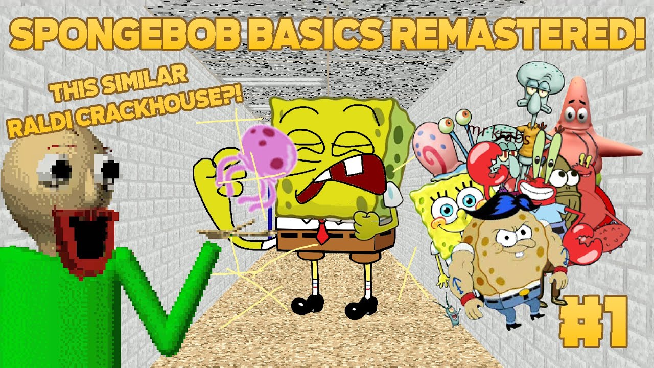 Похожие Raldi?! | Spongebob Basics Remastered - Story Mode Part 1 [Baldi's Basics Mod]
