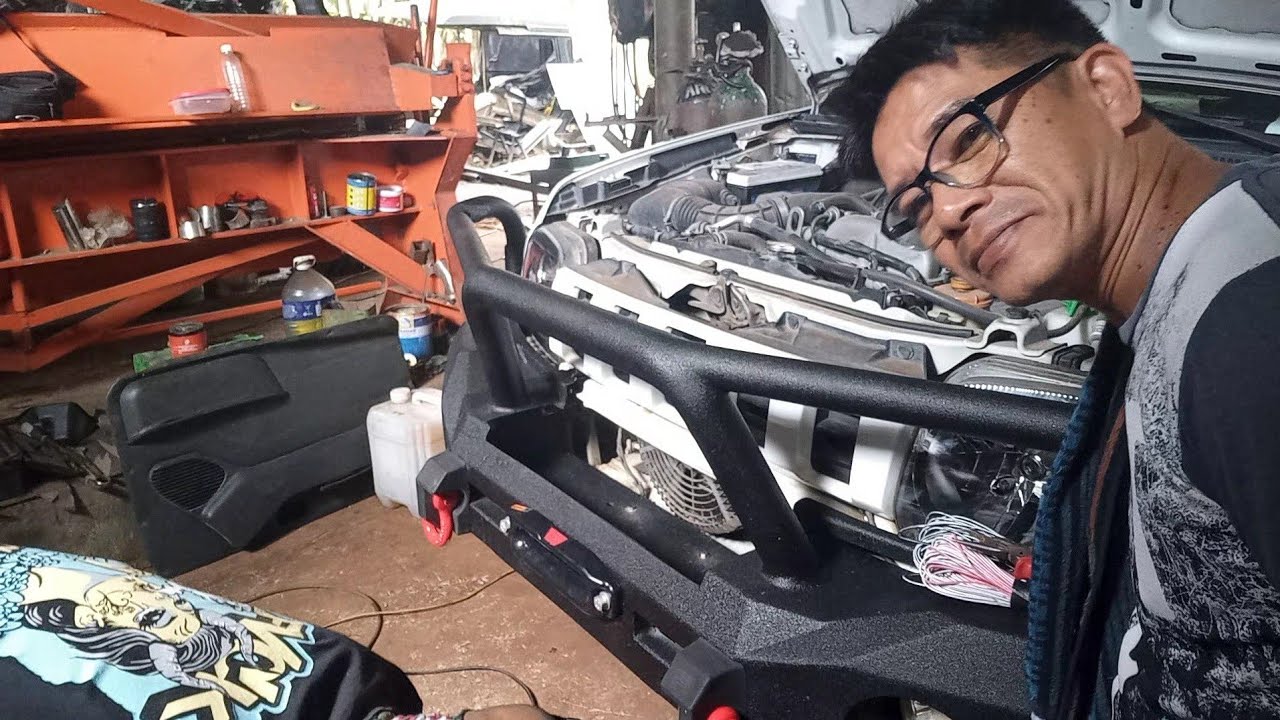 suzuki jimny / warn winch  #manongsteel #pitbullbars4x4 #suzukijimny #4x4offroad #jimny #warnwinch