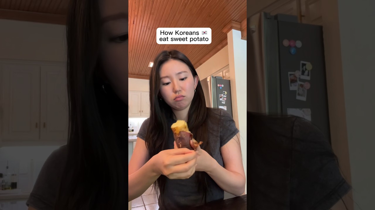 Sweet potato culture shock 😳 #koreansweetpotato #sweetpotato #koreanfood #koreanculture