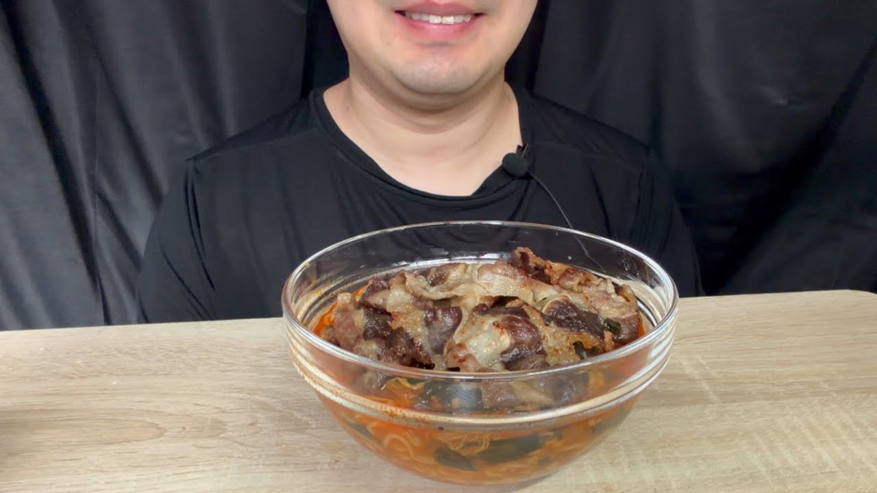 ASMR 미역불닭볶음탕면 먹방 mukbang