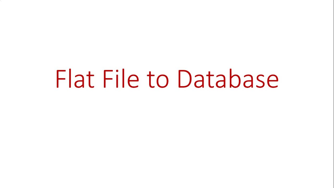 Flat files to database | SSIS for beginners | SSIS an Integration tool |