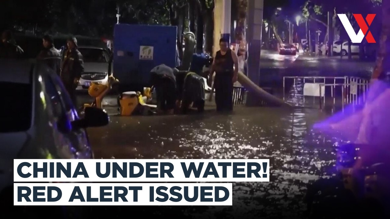 China's Dezhou Underwater,  Red Alert Issued As Torrential Rains Trigger Flash Floods | VERTEX