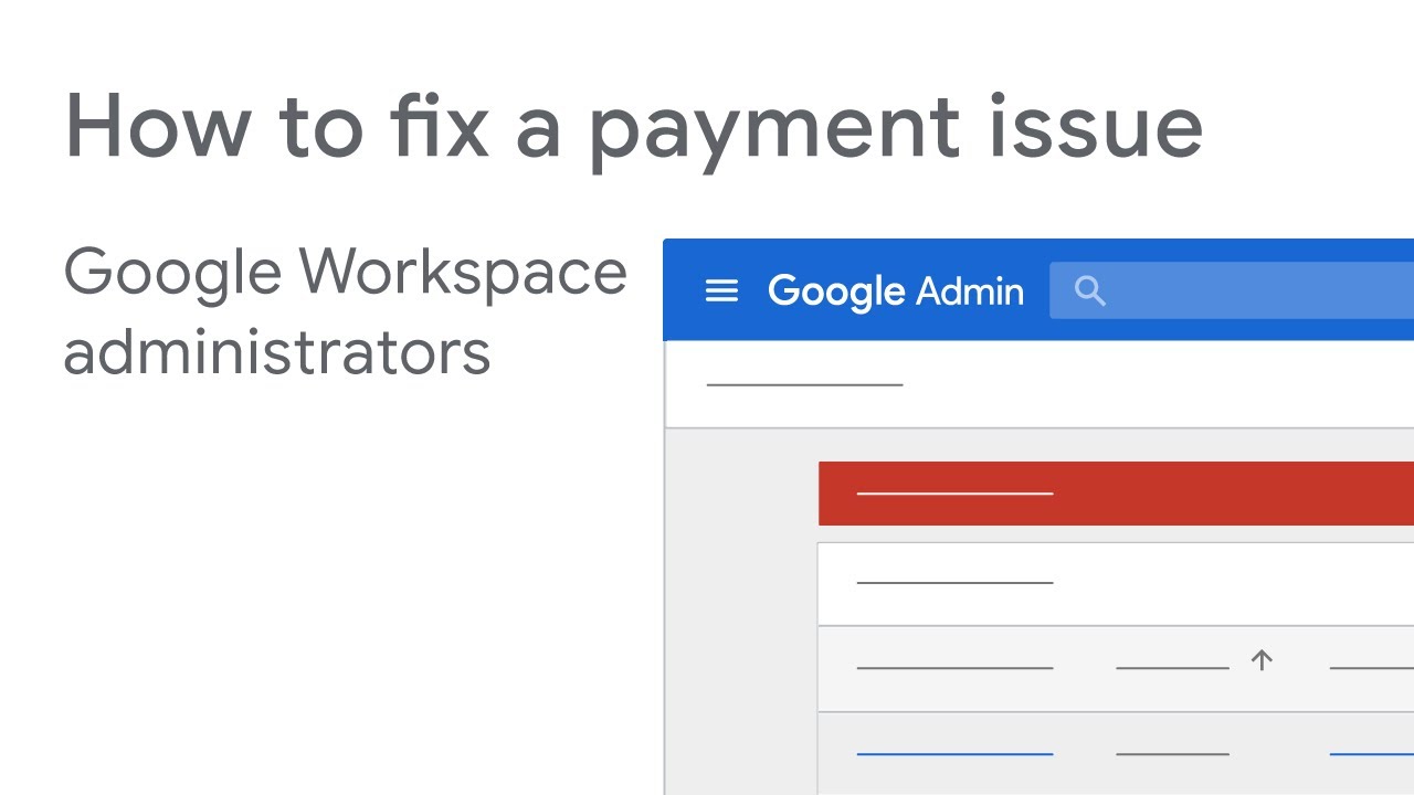 Fix a payment issue in Google Workspace