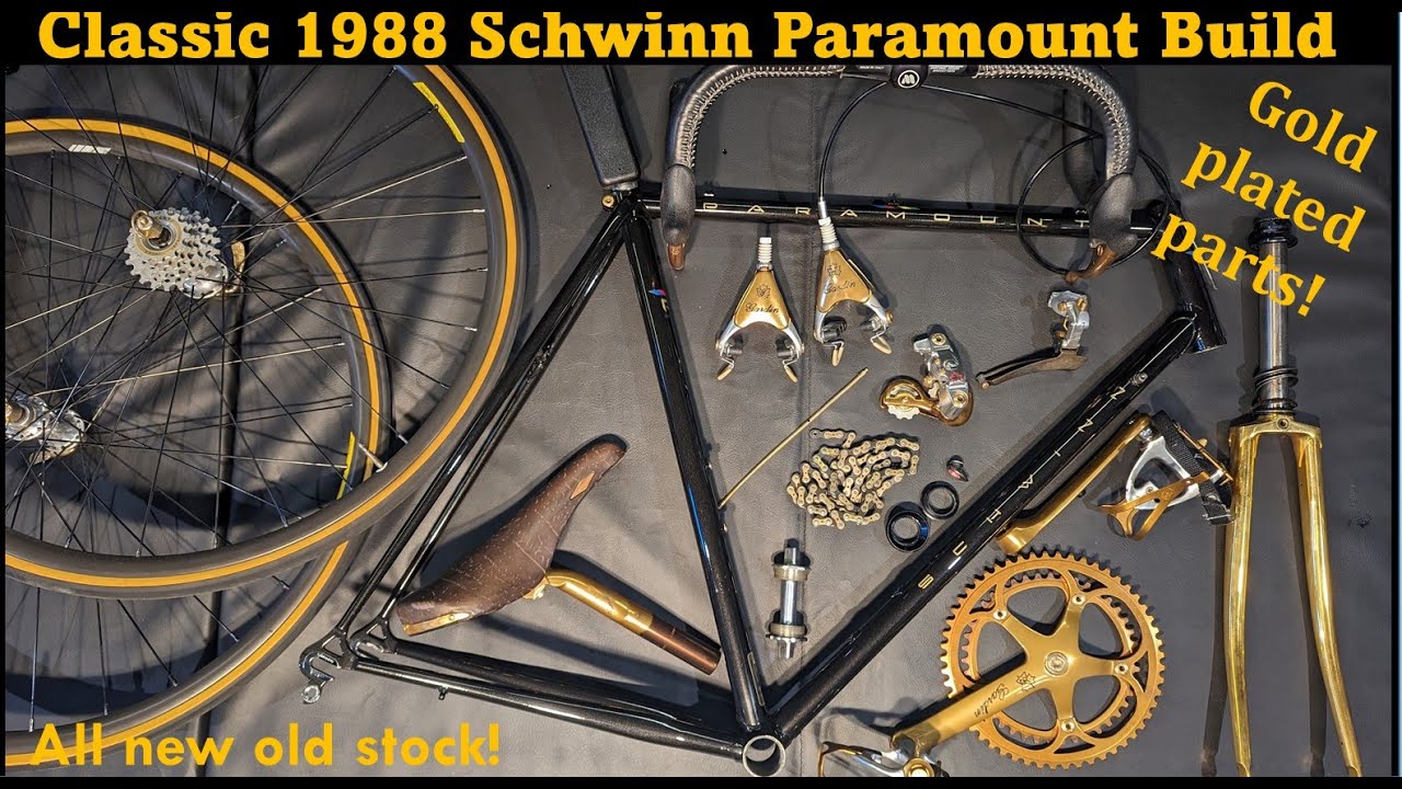 1988 Schwinn Paramount bicycle Rebuild. GOLD PLATED PARTS 50th anniversary edition