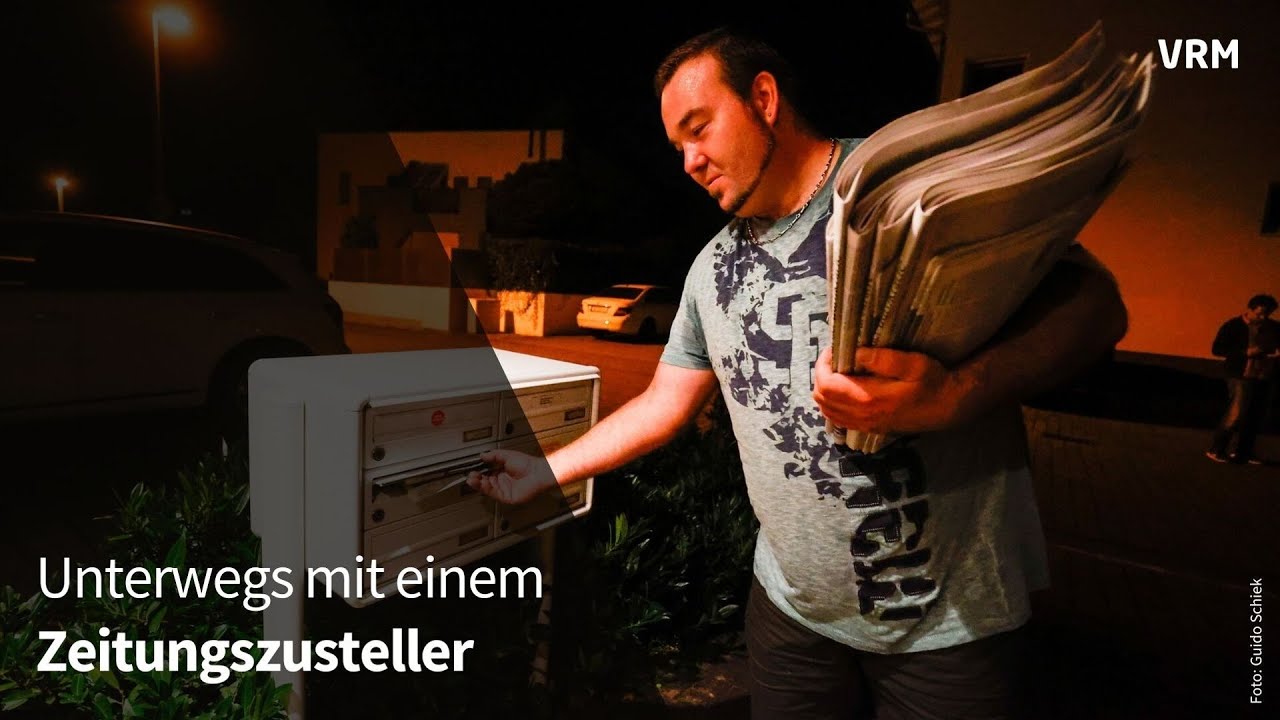 Unterwegs mit einem Zeitungszusteller