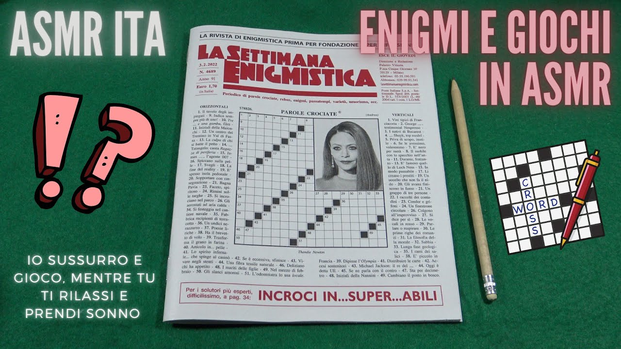 ASMR ITA | Il giornalino dei giochi RILASSANTI | Enigmistica in ASMR 📔✍️😴