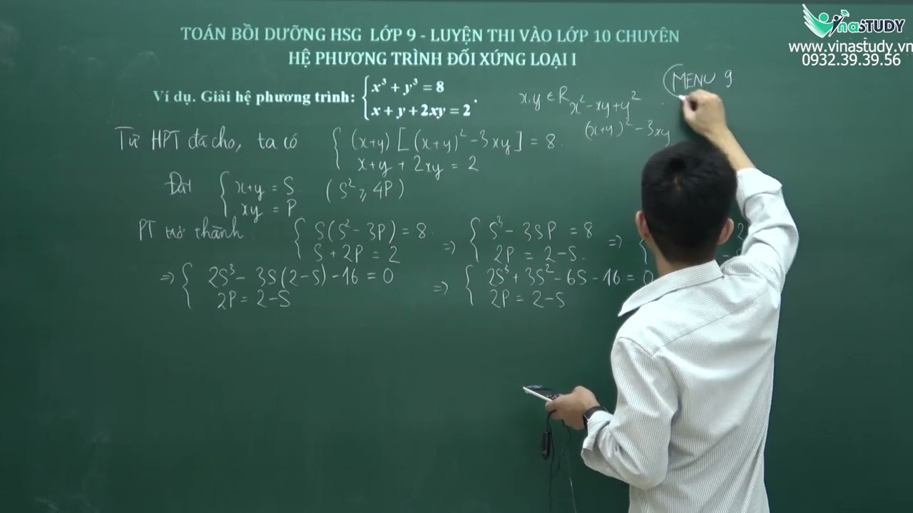 Bồi dưỡng HSG toán 9 - Hệ phương trình đối xứng loại 1 - Thầy Lê Tiến Đạt - Vinastudy.vn