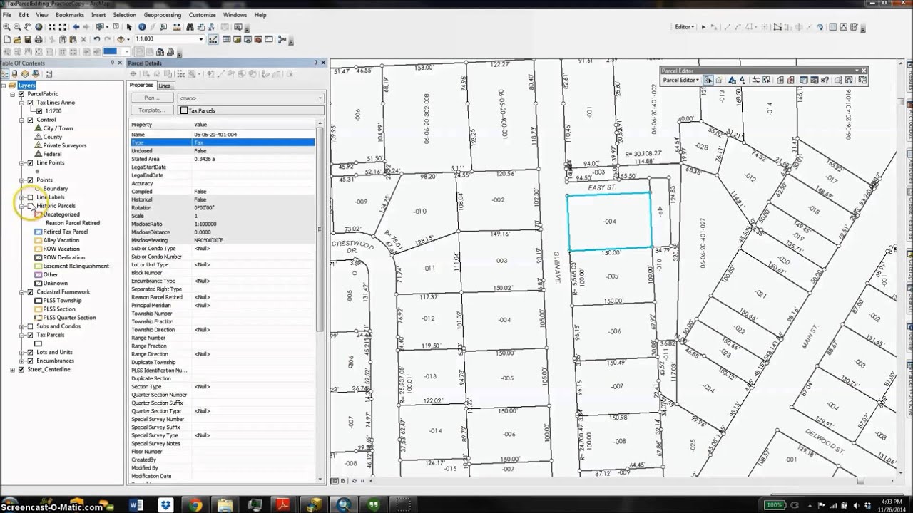 ArcGIS Parcel Fabric Editing (Split and Merge Parcels )