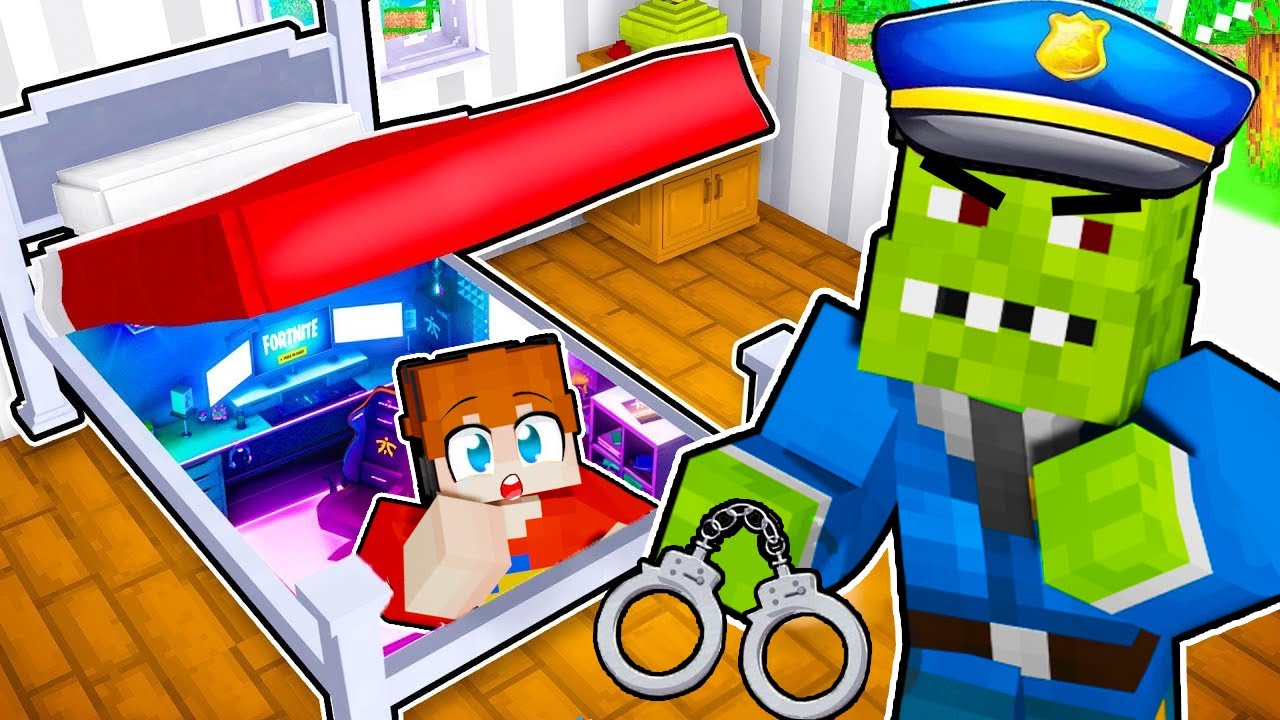 HO COSTRUITO una STANZA DA GAMING SEGRETA per NASCONDERMI DALLA POLIZIA su MINECRAFT!