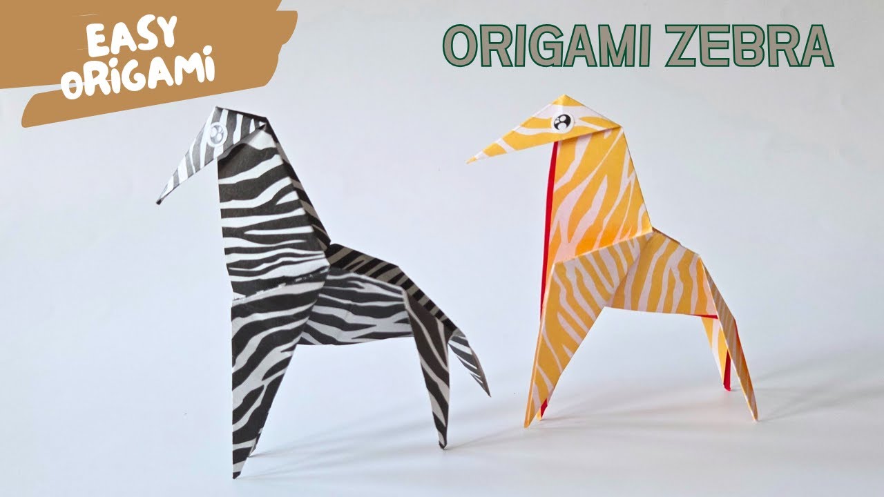 Easy Cute Zebra Origami🦓  | Fun Paper Animal Craft for Kids