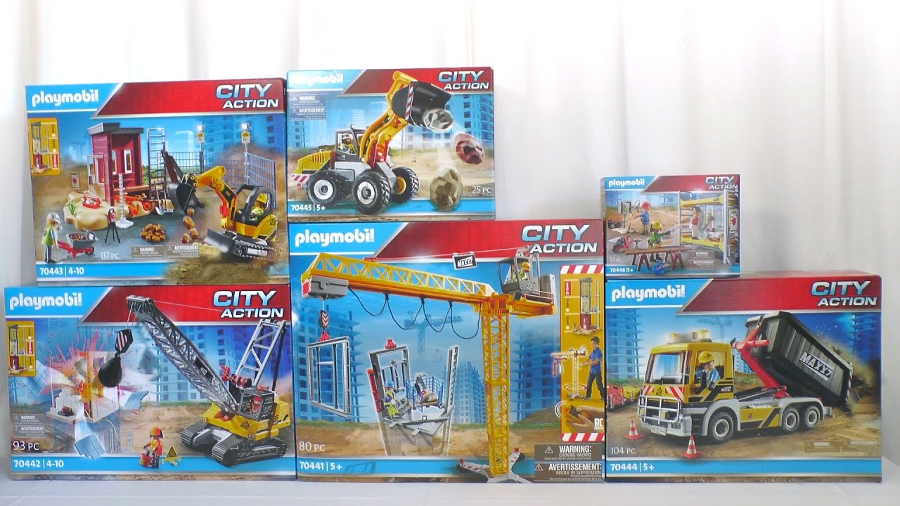 Unboxing Playmobil : Les travaux (2020) – 70441, 70442, 70443, 70444, 70445, 70446