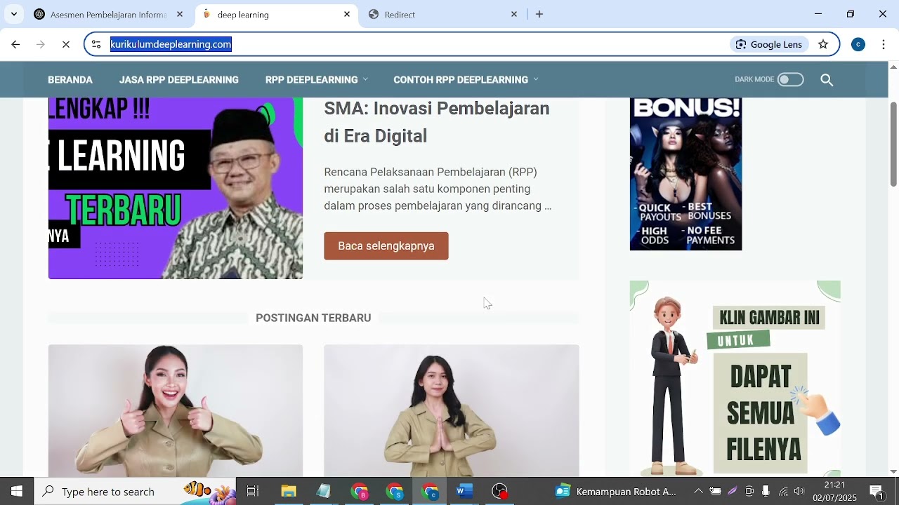 Aplikasi Modul Ajar Adaptif Menggunakan Deep Learning untuk Pembelajaran SD