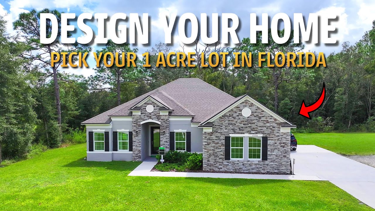 PICK YOUR 1 ACRE LOT! Brand New Home On 1 Acre Of Land In Central Florida