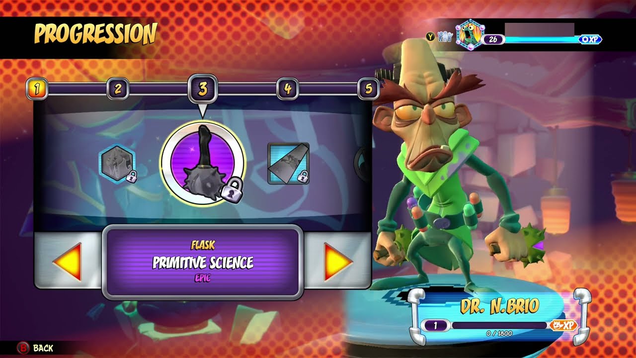 Crash Team Rumble - Dr. N.Brio Character Progression Customization