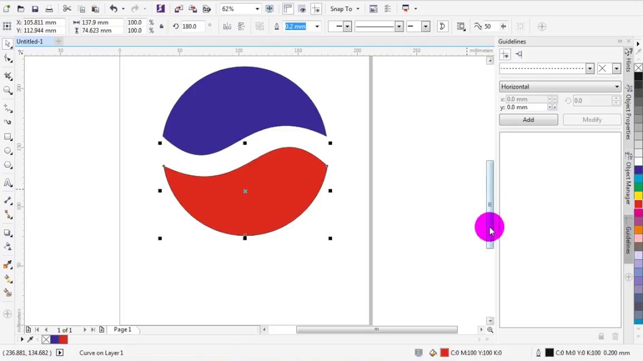 How To Create A Simple Pepsi Logo, with CorelDRAW