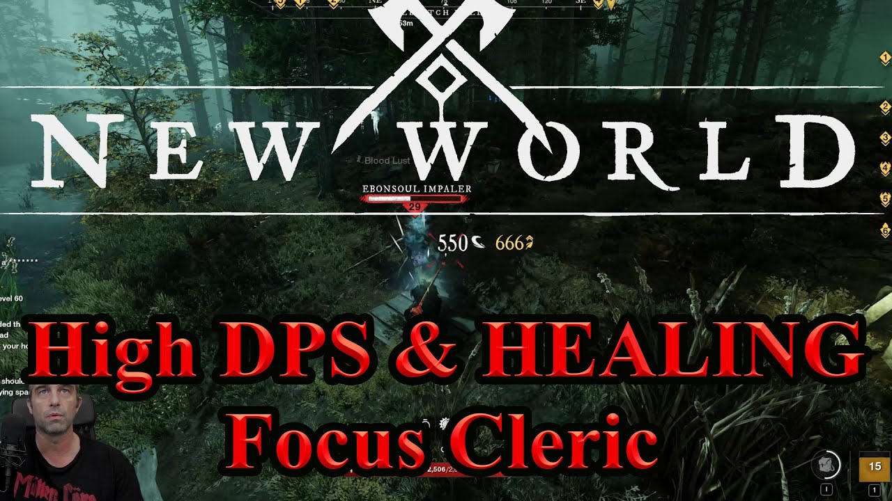 New World: Healer AND High DPS build.  (Alodar's Front Line Cleric Spec).