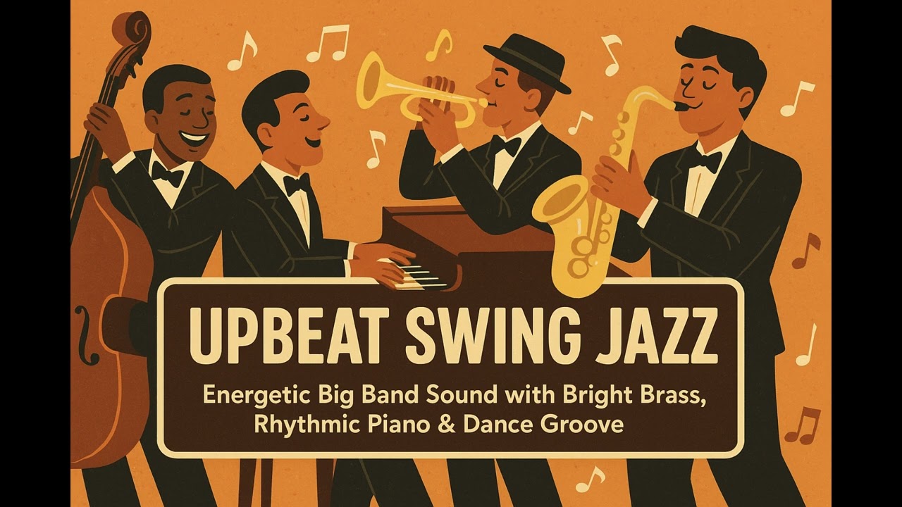🎺 Upbeat Swing Jazz｜Energetic Big Band Sound with Bright Brass, Rhythmic Piano & Dance Groove