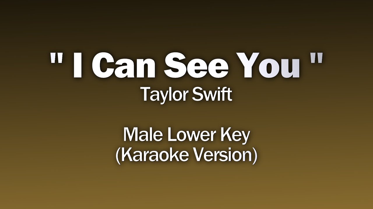 Taylor Swift - I Can See You (Male Lower key)