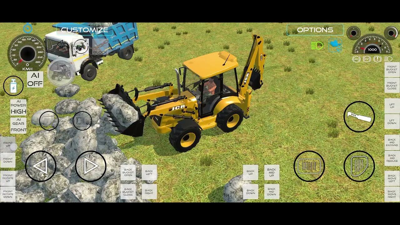 JCB or 2 truck 🚧 JCB se pathar bhara Gaya or truck me Bhari Bhari gai 🌾