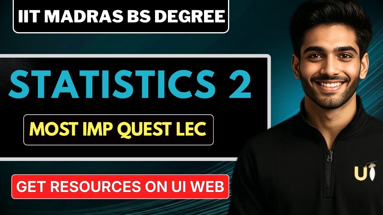 Statistics 2 MOST IMPORTANT QUESTIONS  | All Questions Covered | Jan 2026 Quiz 1