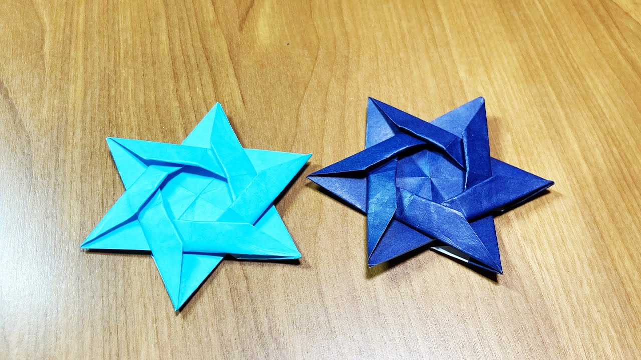 【飾れるおりがみ】ちょっとだけ難しい星を作ってみた！（作り直し）