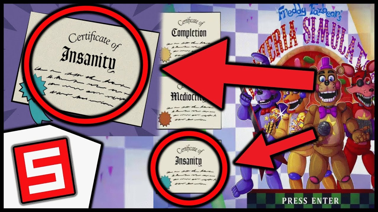 FNAF 6 - КАК ПОЛУЧИТЬ КОНЦОВКУ «БЕЗУМИЕ» - Как получить сертификат безумия в FNAF 6