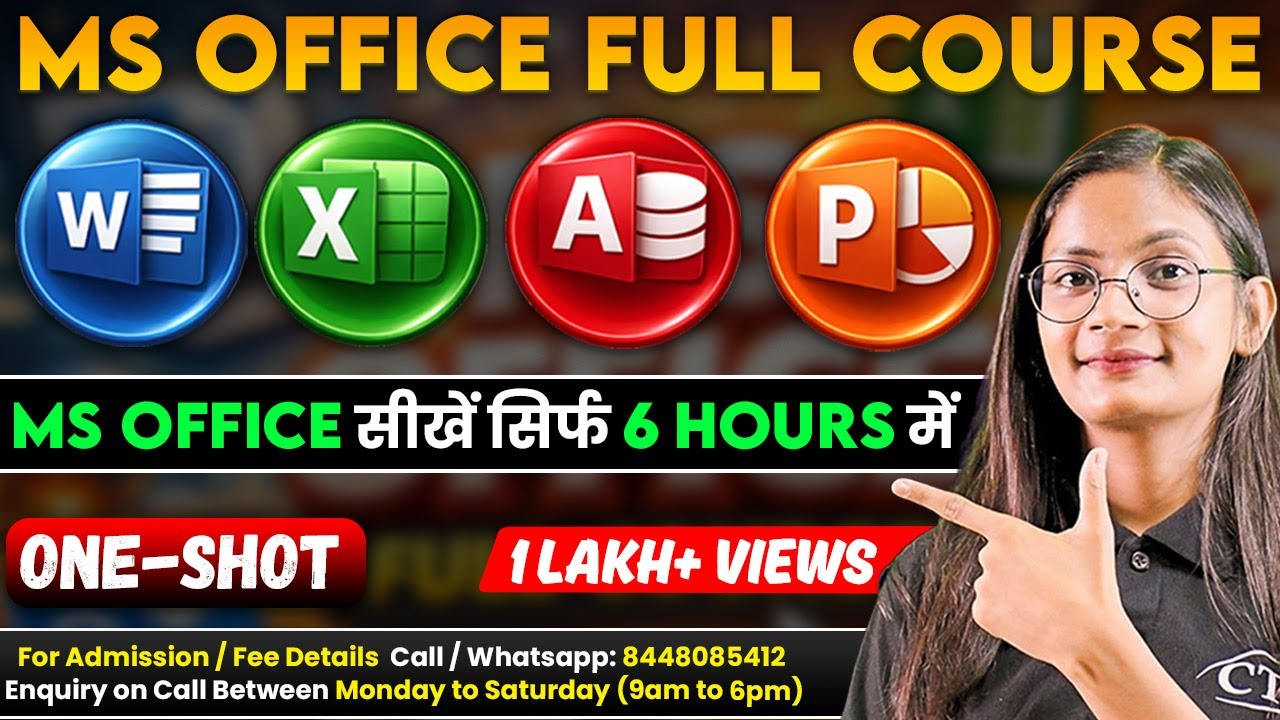 MS Office Full Course in One Shot Just 6 Hours | MS Word, Excel, PowerPoint & Access Step by Step