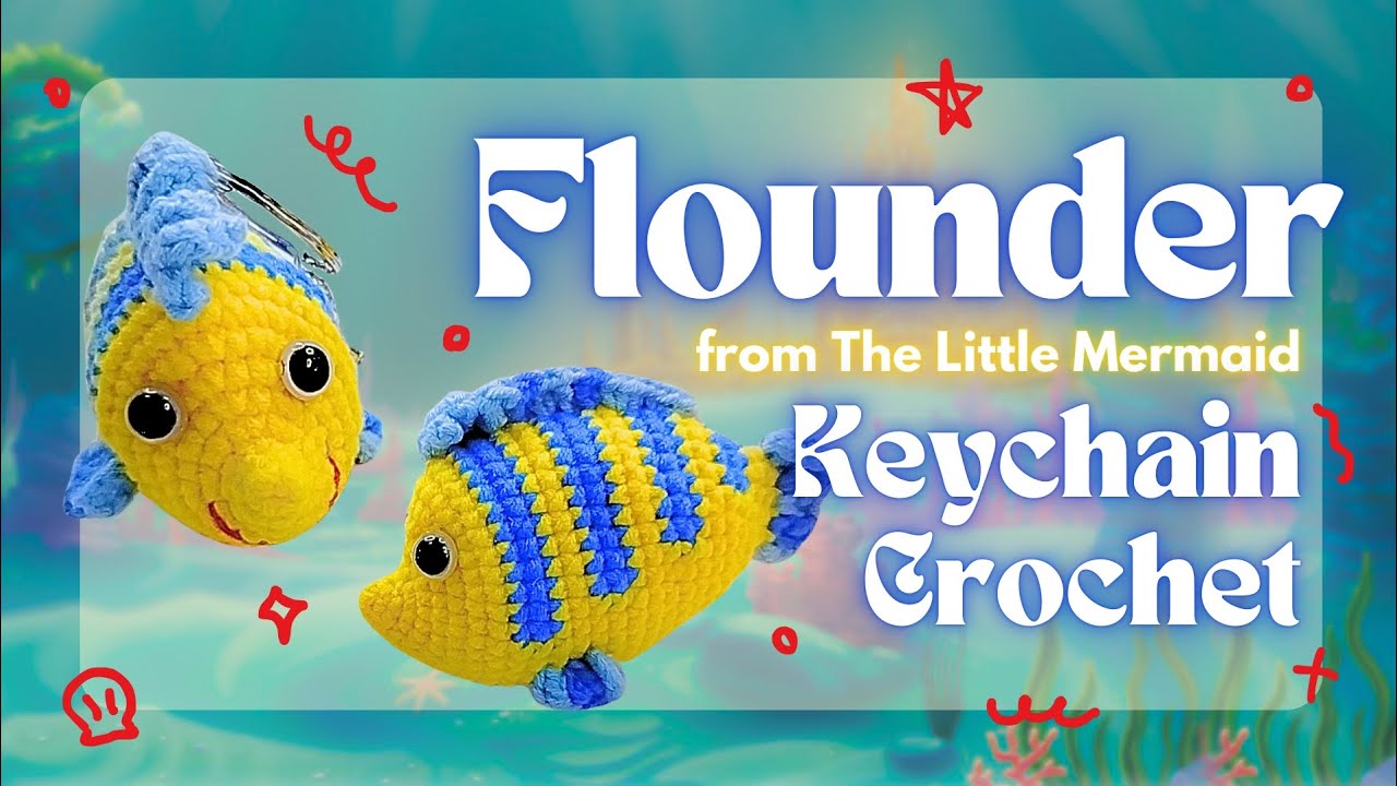 Crochet Flounder (from The Little Mermaid) #diy #amigurumi #crochet #flounder #mermaid #fish #craft