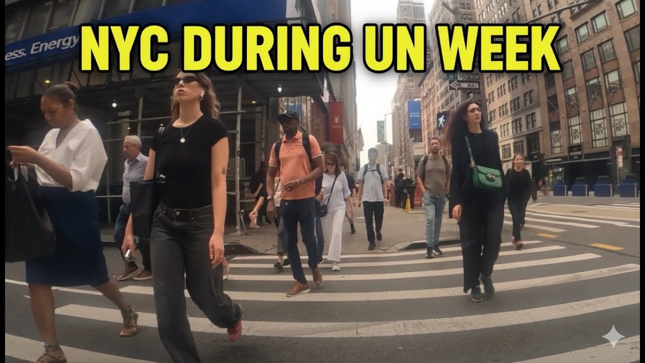 New York City Energy: Walking Tour of Busy Midtown Streets (UN Week)