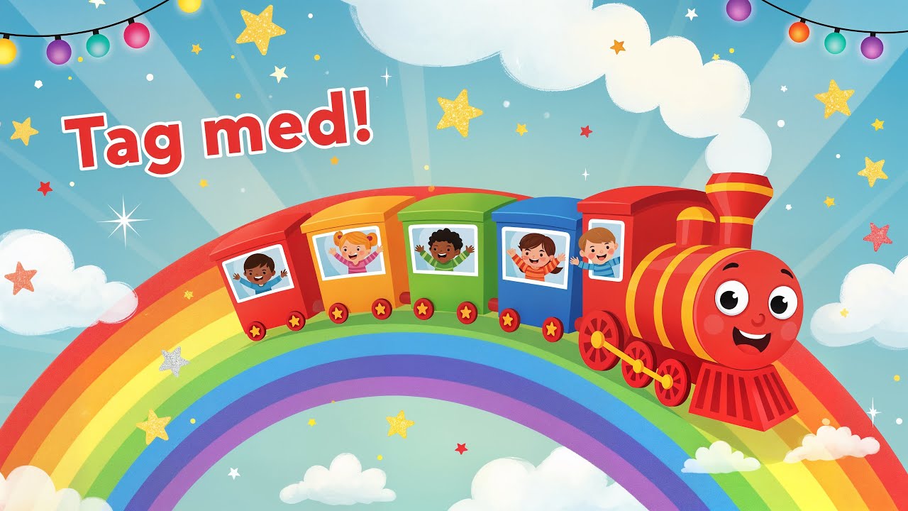 “Regnbogetoget Afgår! 🚂🌈 | Sjov 3D Børnesang”