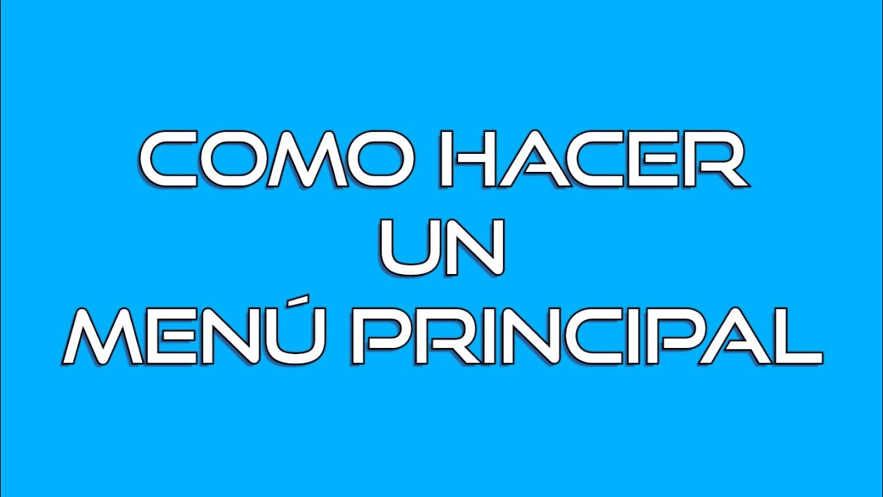 Cómo hacer un MENU PRINCIPAL en Unity 🎮