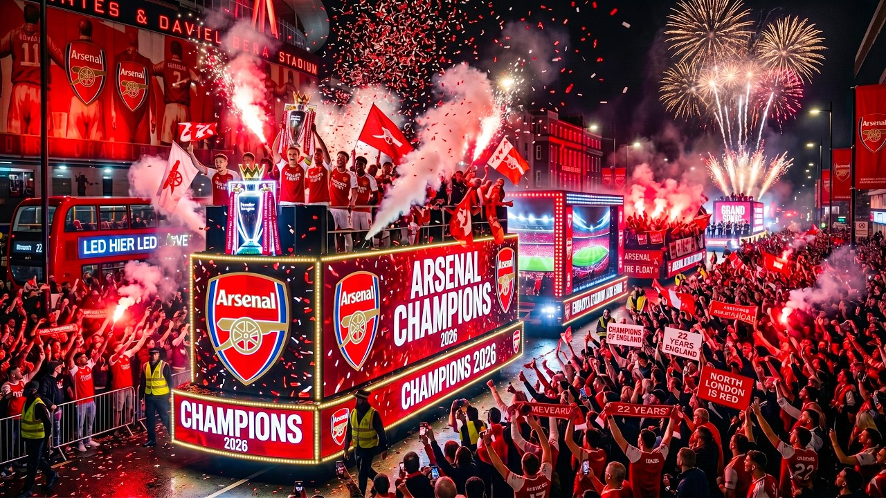 Arsenal Champions Parade London 🔴🏆 | London Celebrates Arsenal&rsquo;s First Title in 22 Years 🎉🔥