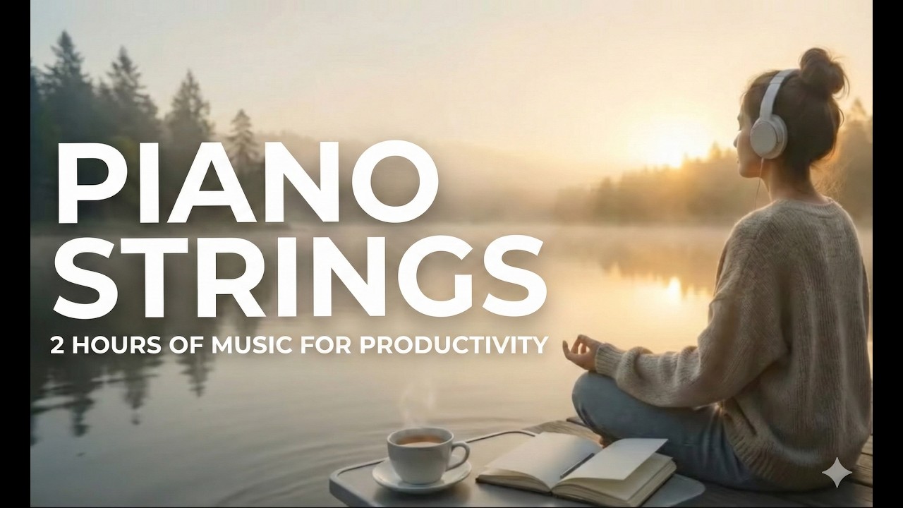 Beach Chill Focus  - Piano Strings, 2h of Music for Productivity