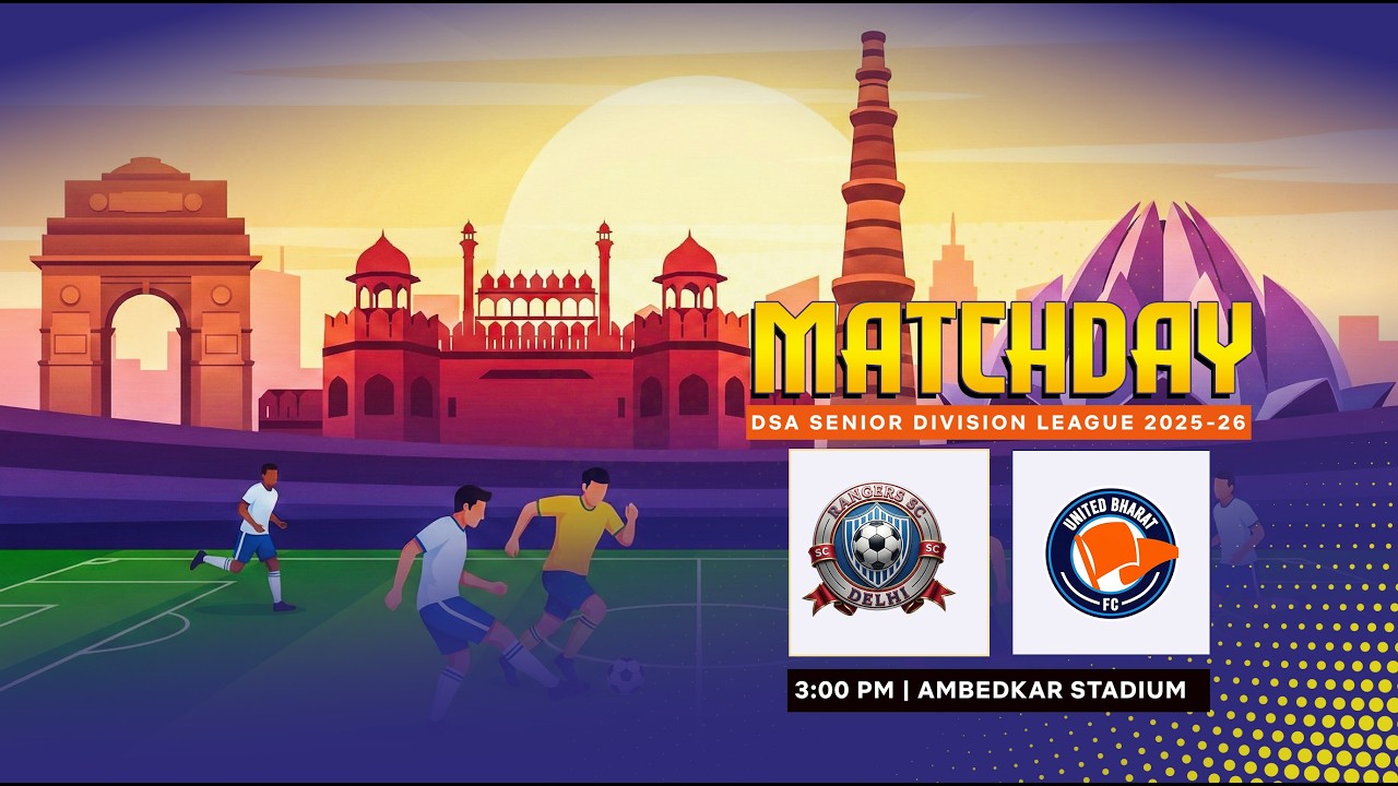⚽RANGERS SC  🆚 UNITED BHARAT FC | LIVE Football | DSA Senior Division | 12:00 PM