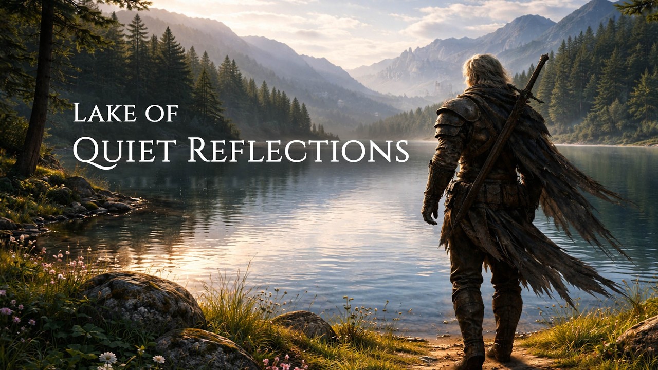 Lake of Quiet Reflections 🌅 Medieval Folk Ambience for Relaxing, Study, Sleep & DnD