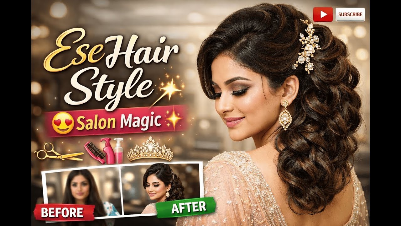 Ese Hair Style 😍 Salon Magic ✨|#makeuptutorial |#makeup |#makeuptips |#hairstyle |#dailyvlog