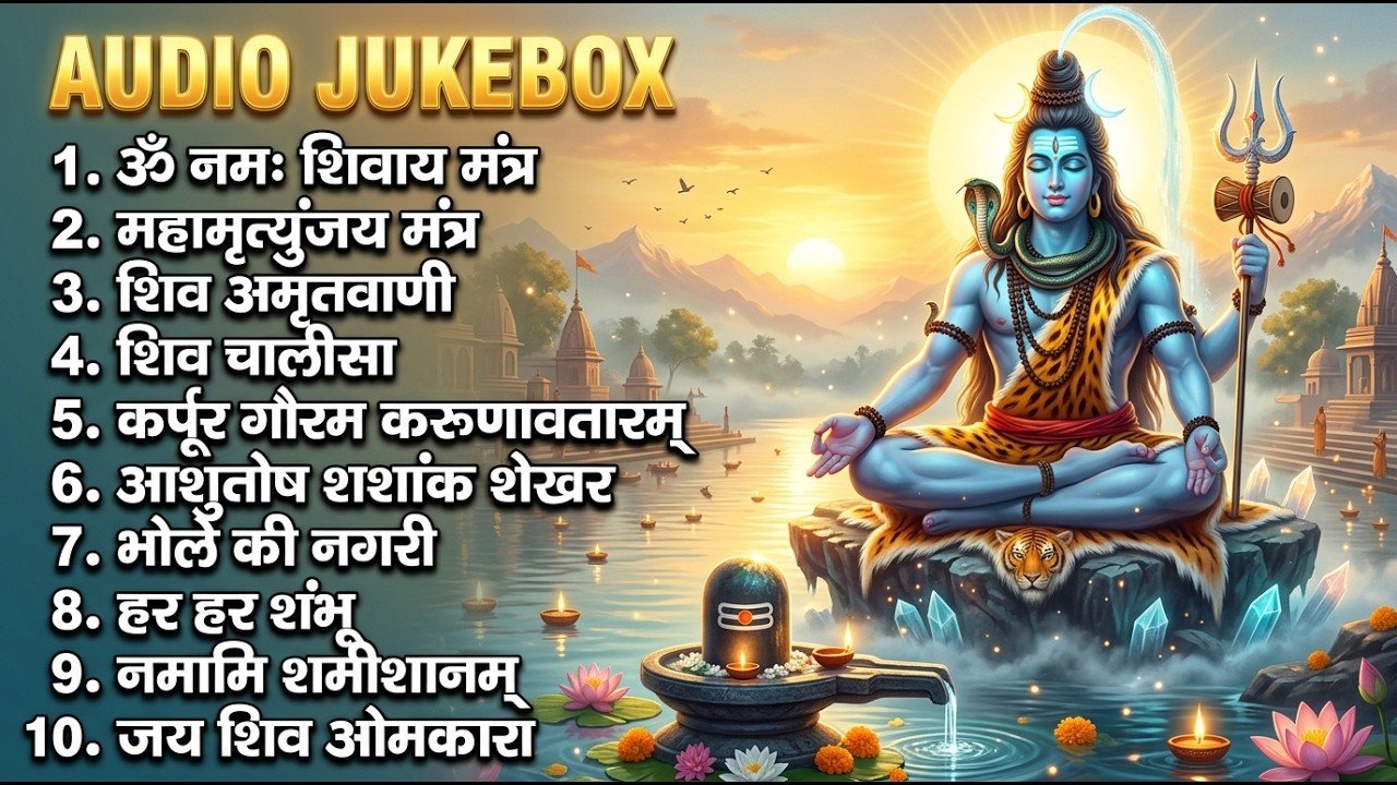 स्पेशल शिव भजन | ॐ नम: शिवाय, कर्पुर गौरम करुणावतारम, आशुतोष शशांक शेखर, शिव अमृतवाणी व शिव चालीसा