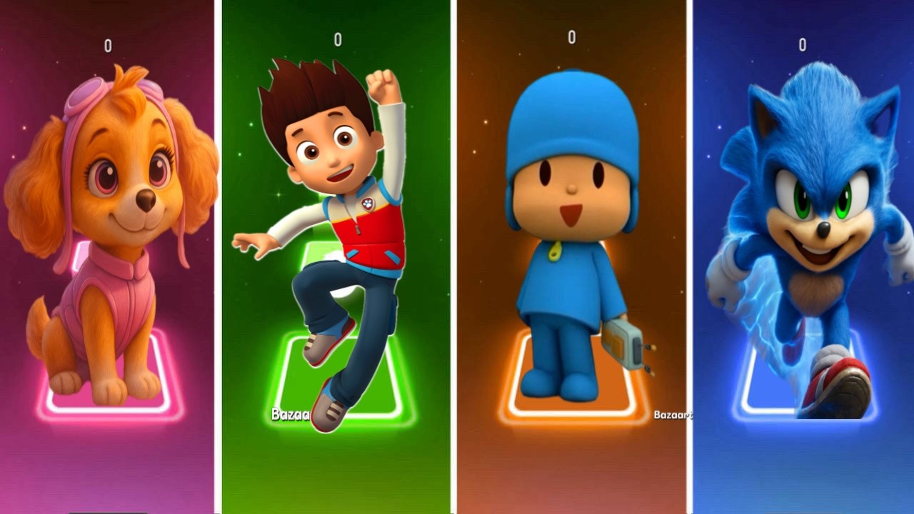 Paw patrul Vs Marshall VsPoccoyo Vs Sonic