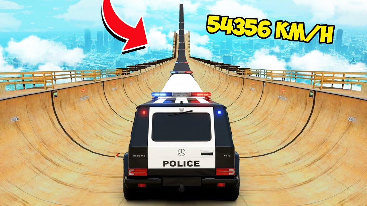 NO BRAKES DOWN THE MEGA SPRING RAIL IN GTA 5 - EXPERIMENT IN GTA 5