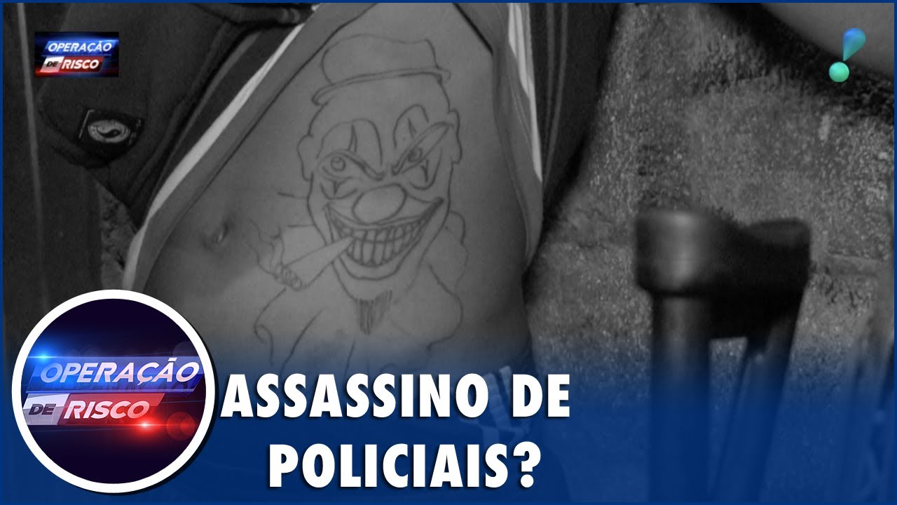 Traficante detido em flagrante exibe tatuagem de palhaço para PMs