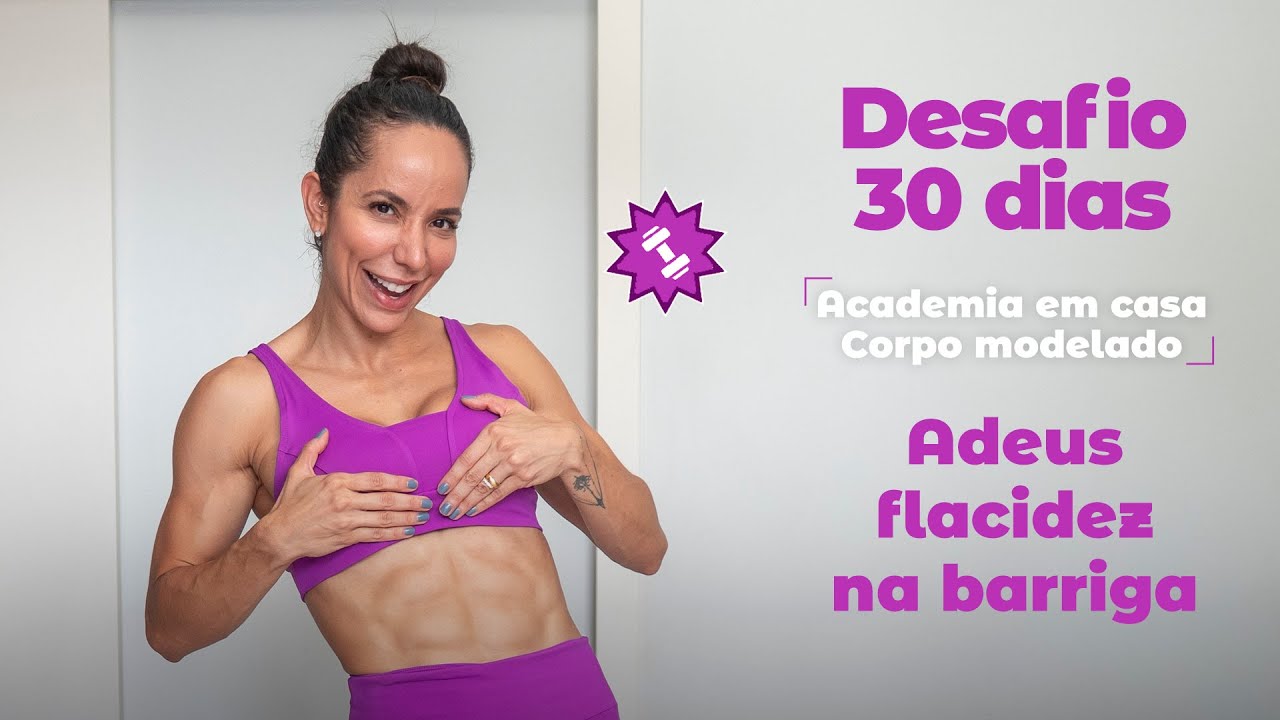 Adeus flacidez na barriga - treino pra secar abdômen - DESAFIO ACADEMIA EM CASA - Carol Borba