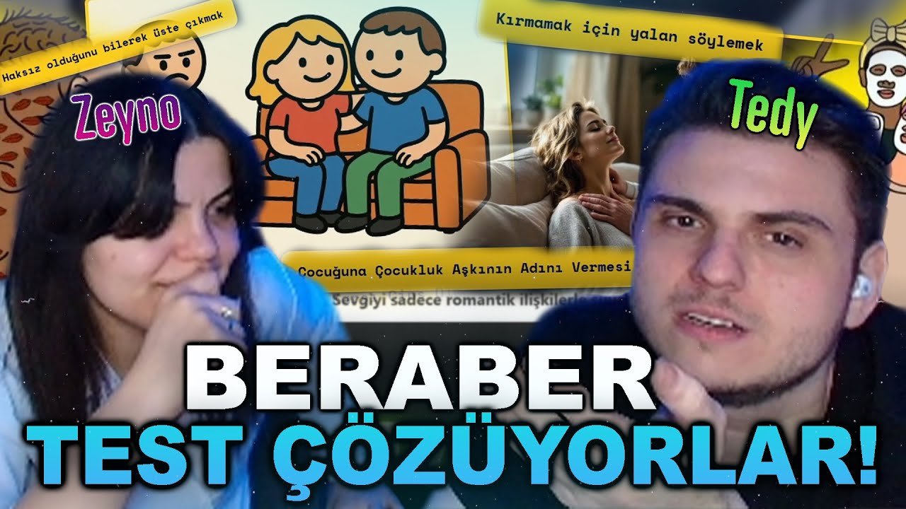 ZEYNO VE TEDY BERABER TEST ÇÖZÜYORLAR!!