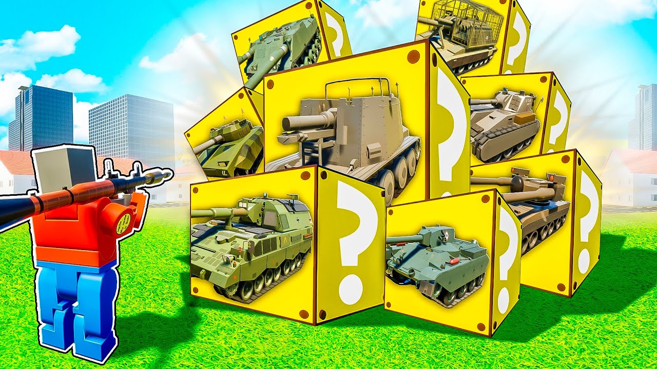 ОТКРЫВАЕМ ЛАКИ БЛОКИ С НЕОБЫЧНЫМИ ТАНКАМИ В БРИК РИГС! БИТВА ЛАКИ БЛОКОВ ВОЙНА ТАНКОВ В BRICK RIGS
