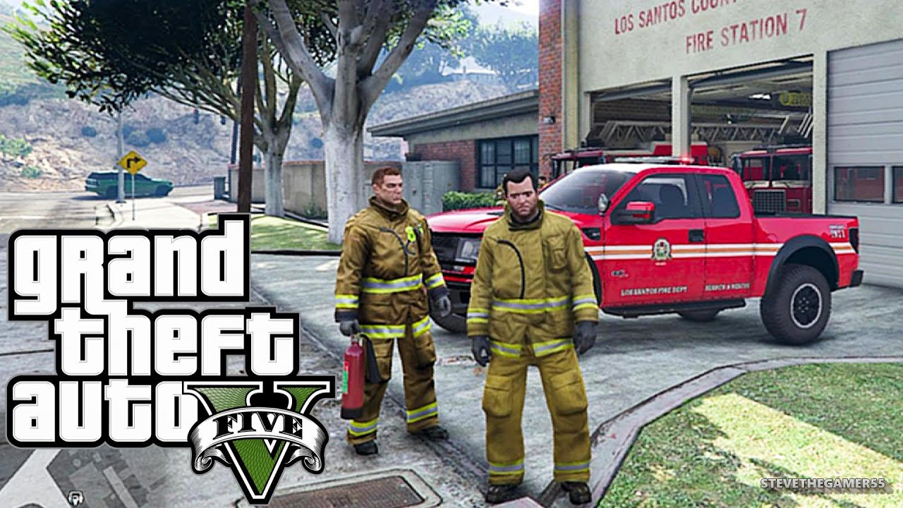 GTA 5 - Rescue Mod V - FIREFIGHTER 7 - (GTA 5 - Rescue Mod V - FIREFIGHTER )
